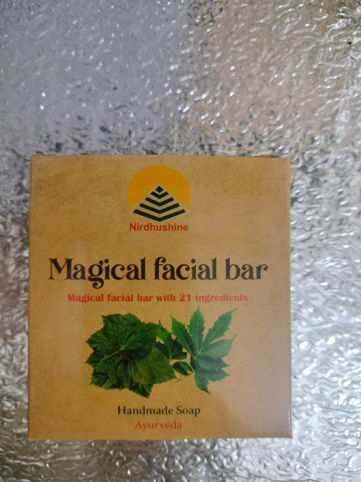 Nirdhushine Magical Facial Bar handmade Ayurvedic soap packaging