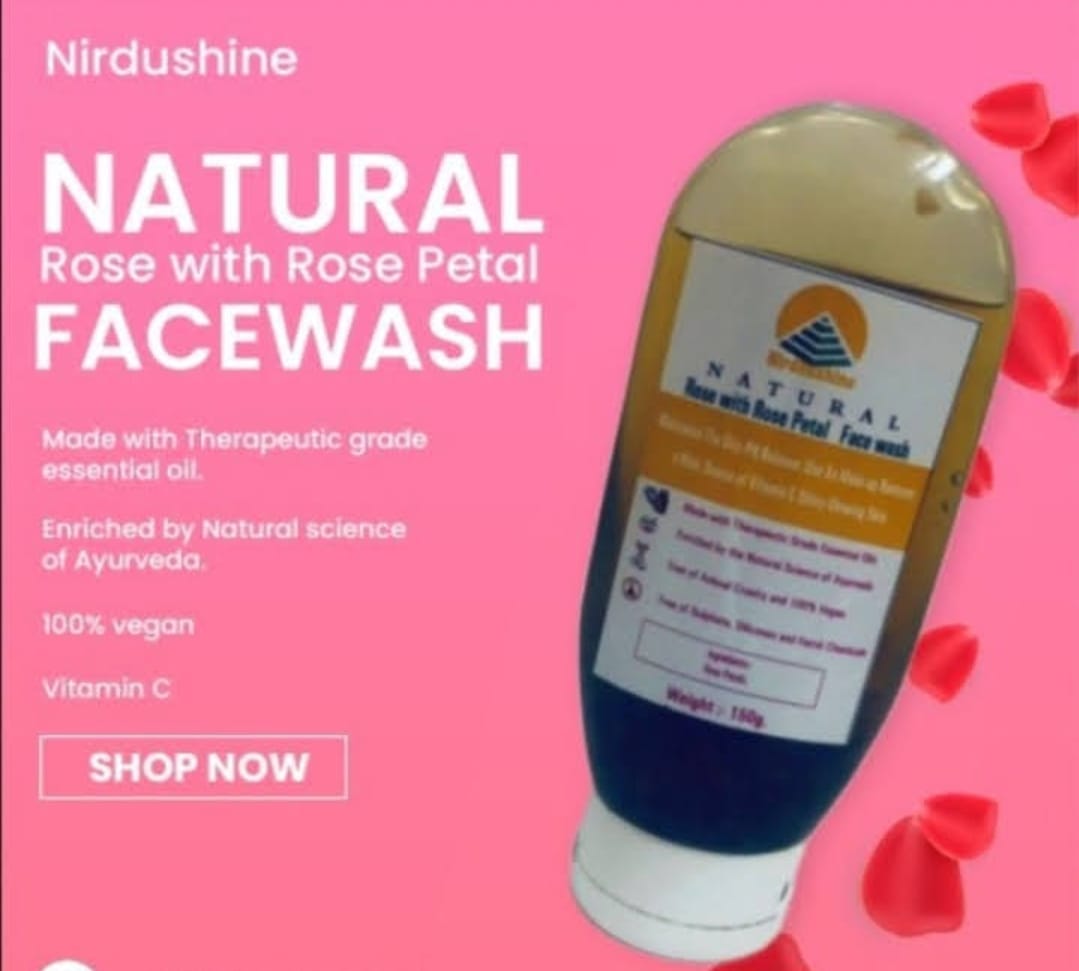 Natural rose petal facewash